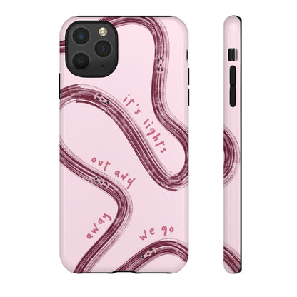 Pink Lights Out F1 Phone Case Design, Trendy F1 Gift, Formula 1 Gift, Cute F1 Phone Case, Unique Formula One Phone Case