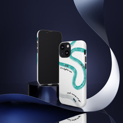Mercedes F1 Phone Case Painted "its lights out and away we go", Trendy F1 Gift, Formula 1 Gift, Cute F1 Phone Case