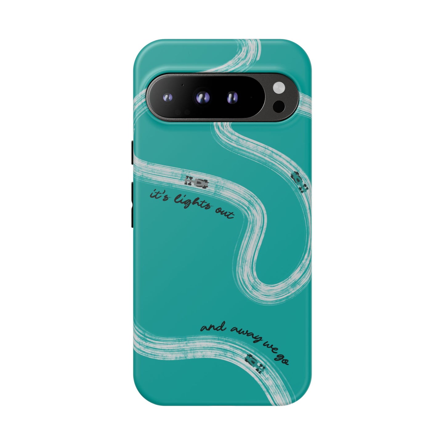Mercedes F1 Phone Case Painted "its lights out and away we go", Trendy F1 Gift, Formula 1 Gift, Cute F1 Phone Case