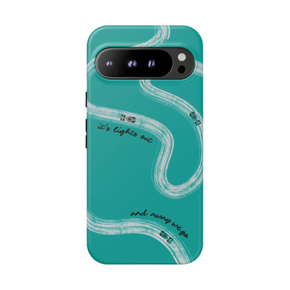 Mercedes F1 Phone Case Painted "its lights out and away we go", Trendy F1 Gift, Formula 1 Gift, Cute F1 Phone Case