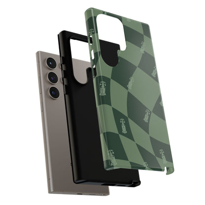 F1 Phone Case Green Checkerboard Design, Trendy F1 Gift, Formula 1 Gift, Cute F1 Phone Case, Unique Formula One Phone Case