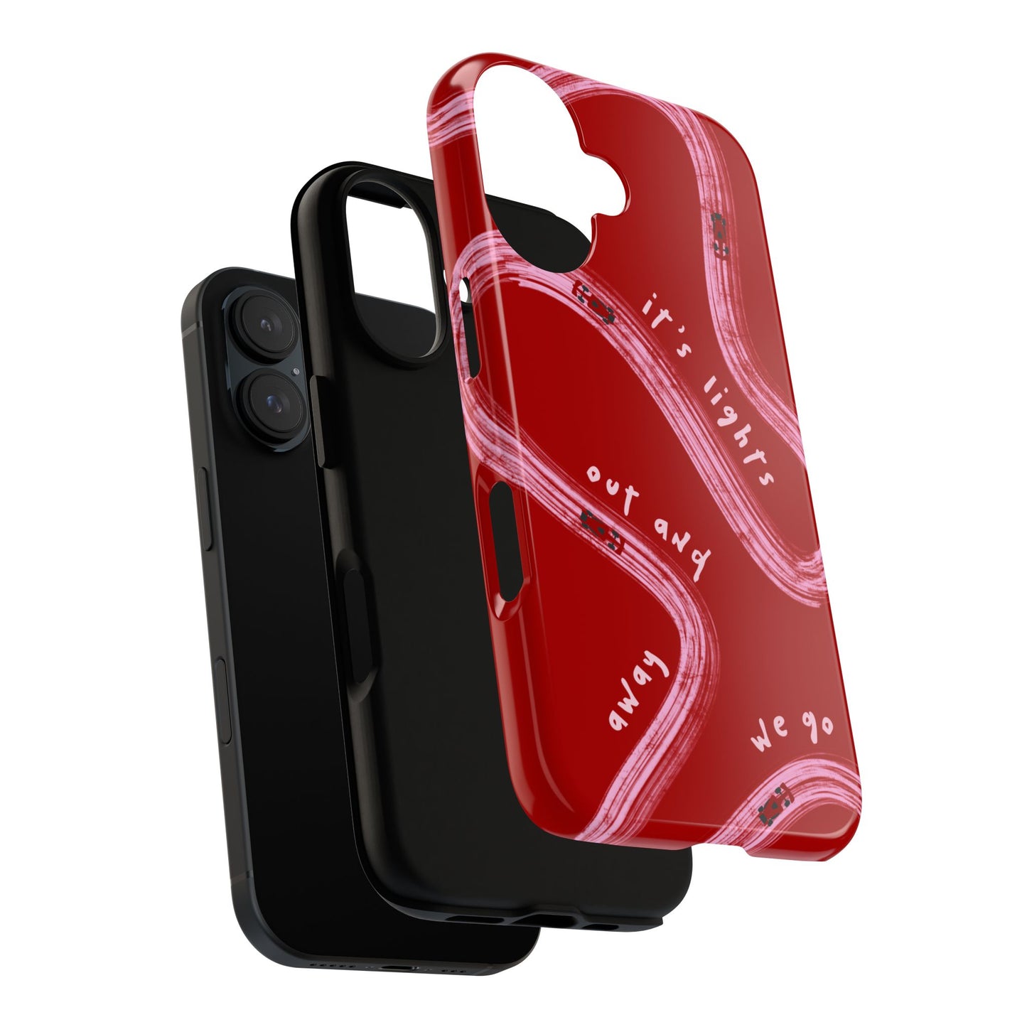 Red and Pink Lights Out F1 Phone Case Design, Trendy F1 Gift, Formula 1 Gift, Cute F1 Phone Case, Unique Formula One Phone Case