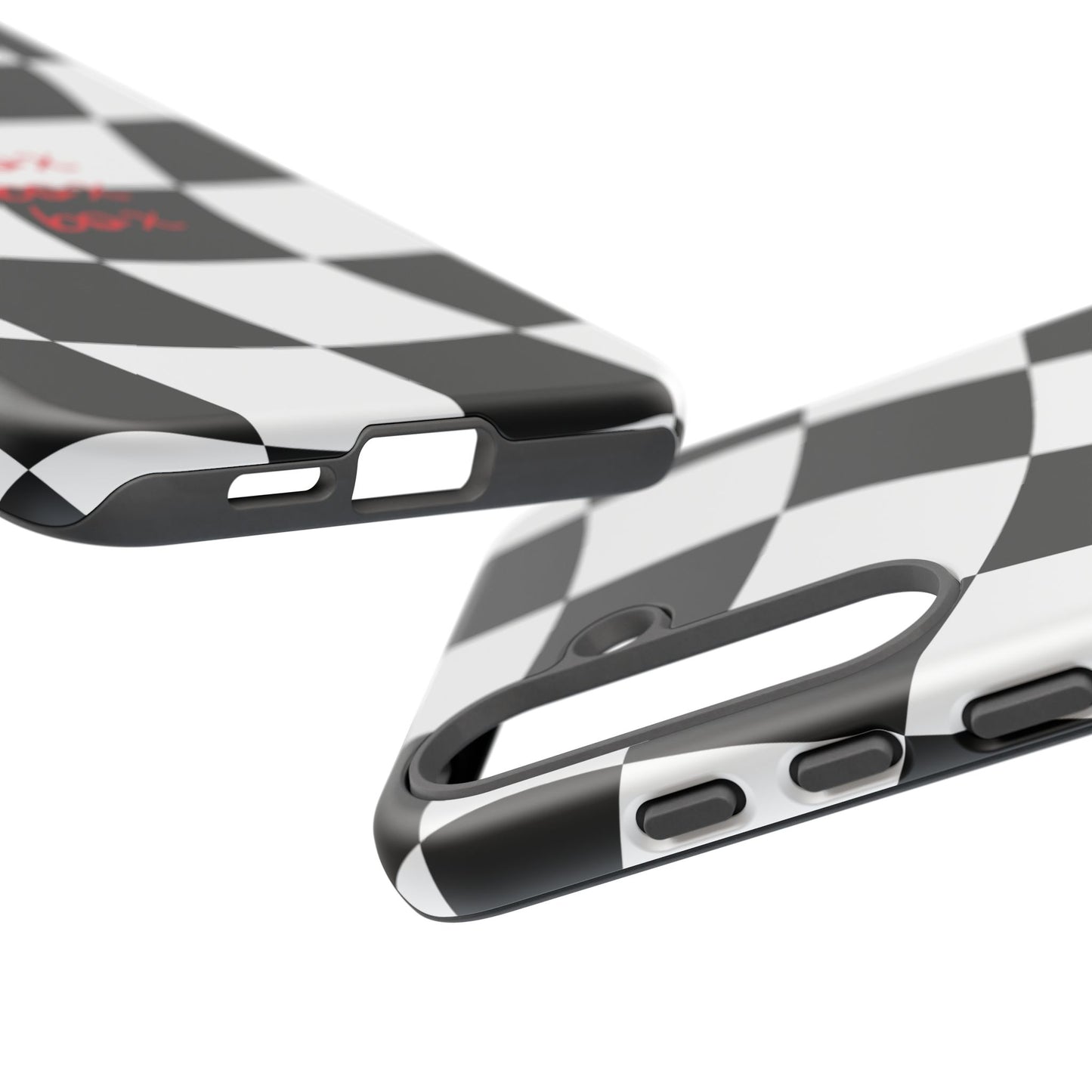 Black and Red Checkered F1 Phone Case, Box Box Box F1 Phone Case