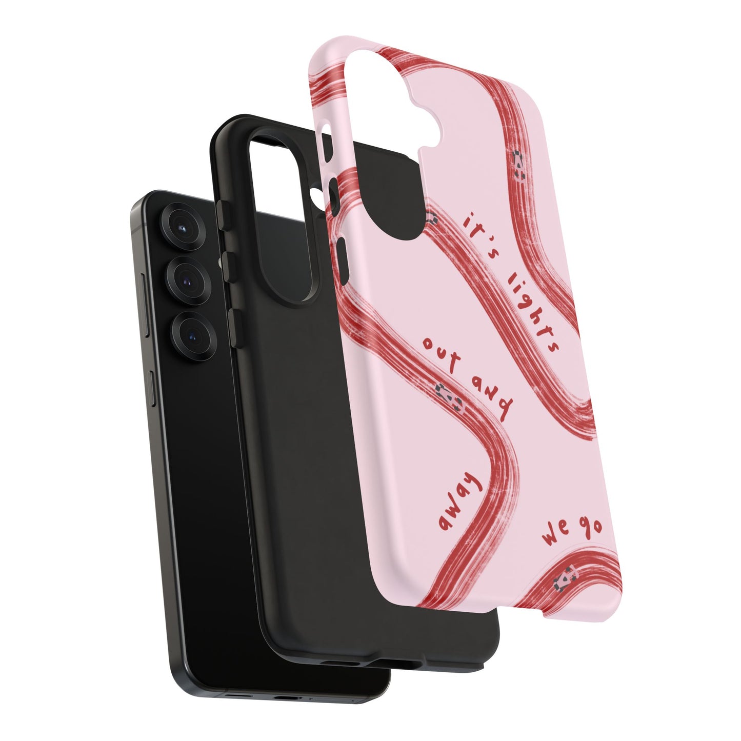 Pink and Red Lights Out F1 Phone Case Design, Trendy F1 Gift, Formula 1 Gift, Cute F1 Phone Case, Unique Formula One Phone Case