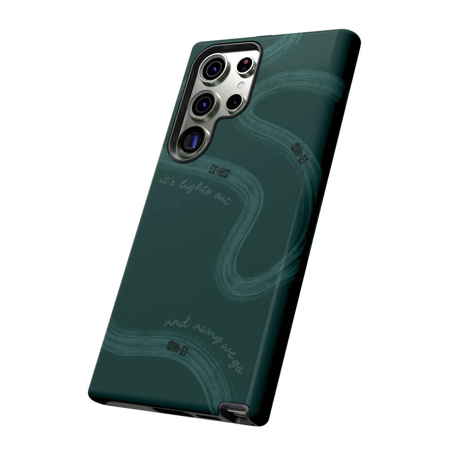 F1 Phone Case Monochrome Green Painted "its lights out and away we go", Trendy F1 Gift, Formula 1 Gift, Cute F1 Phone Case, Phone Case