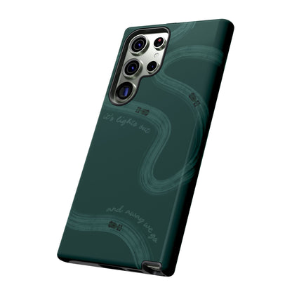 F1 Phone Case Monochrome Green Painted "its lights out and away we go", Trendy F1 Gift, Formula 1 Gift, Cute F1 Phone Case, Phone Case