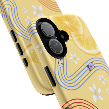 Yellow F1 Racing Bulls and Lemons Phone Case, Trendy F1 Gift, Formula 1 Gift, Cute Fruit F1 Phone Case, Unique Phone Case