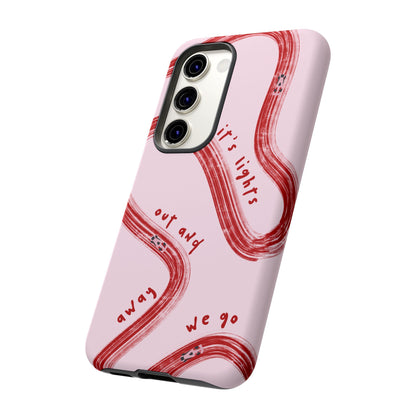 Pink and Red Lights Out F1 Phone Case Design, Trendy F1 Gift, Formula 1 Gift, Cute F1 Phone Case, Unique Formula One Phone Case