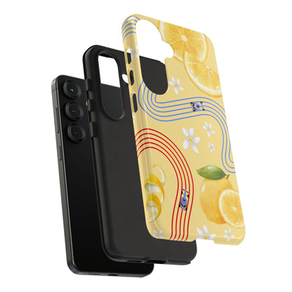 Yellow F1 Racing Bulls and Lemons Phone Case, Trendy F1 Gift, Formula 1 Gift, Cute Fruit F1 Phone Case, Unique Phone Case