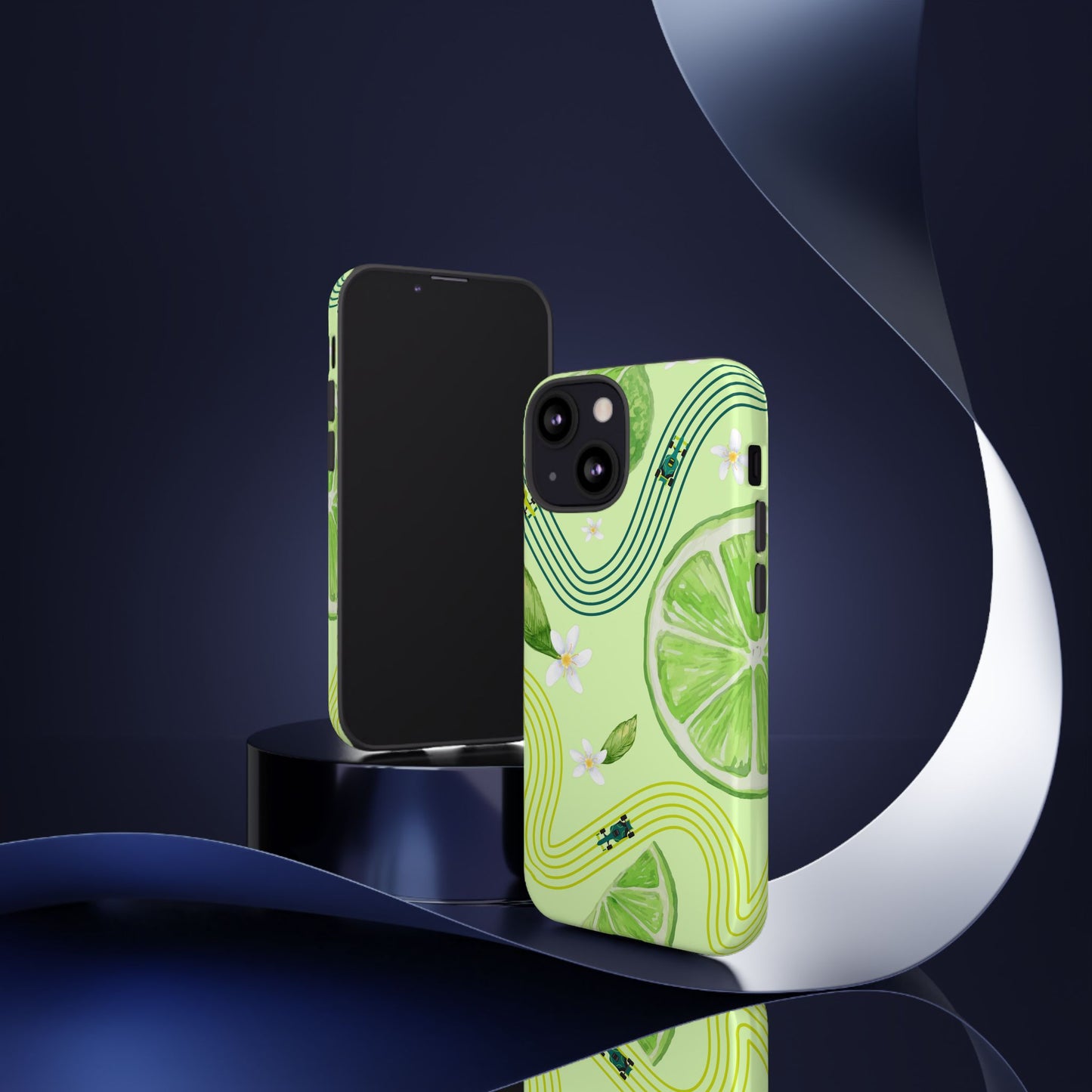 Green F1 Aston Martin and Lime Phone Case, Trendy F1 Gift, Formula 1 Gift, Cute Fruit F1 Phone Case, Unique Phone Case