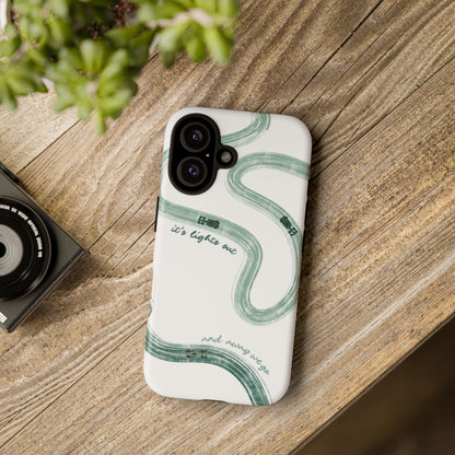 F1 Phone Case Green Painted "its lights out and away we go", Trendy F1 Gift, Formula 1 Gift, Cute F1 Phone Case, Gift for F1 Fans