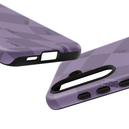 F1 Phone Case Purple Checkered Design, Trendy F1 Gift, Formula 1 Gift, Cute F1 Phone Case, Unique Formula One Phone Case