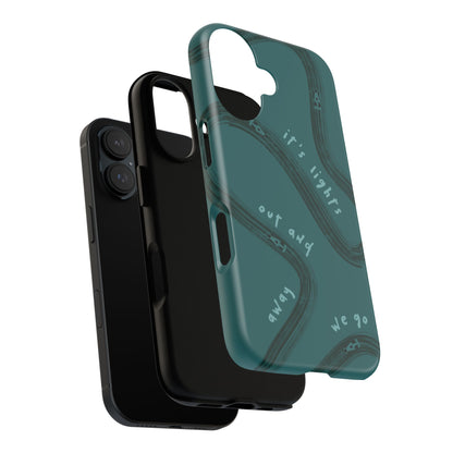 Teal Lights Out F1 Phone Case Design, Trendy F1 Gift, Formula 1 Gift, Cute F1 Phone Case, Unique Formula One Phone Case