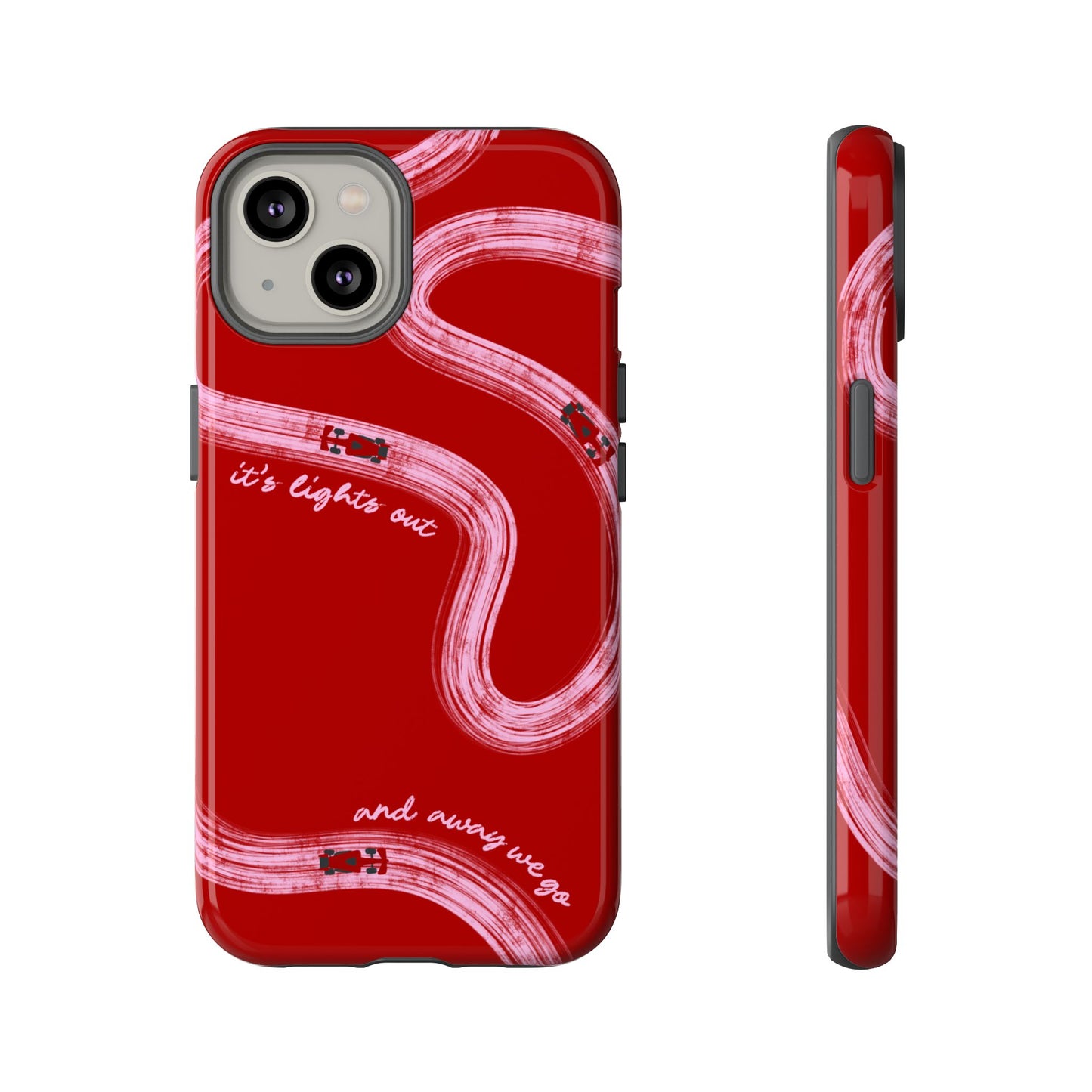 Red and Pink Lights Out F1 Phone Case Design, Trendy F1 Gift, Formula 1 Gift, Cute F1 Phone Case, Unique Formula One Phone Case