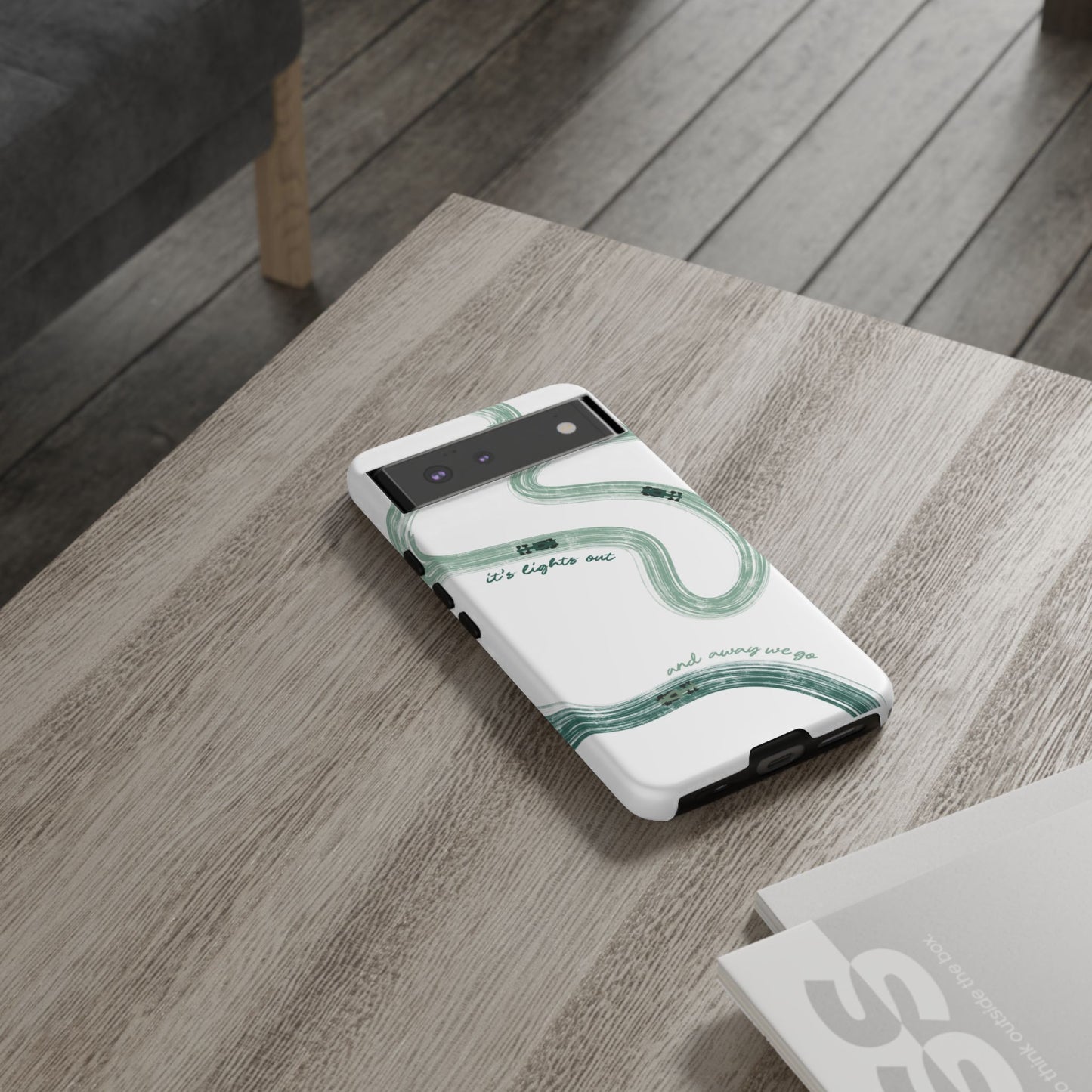F1 Phone Case Green Painted "its lights out and away we go", Trendy F1 Gift, Formula 1 Gift, Cute F1 Phone Case, Gift for F1 Fans