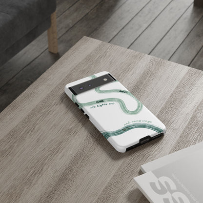 F1 Phone Case Green Painted "its lights out and away we go", Trendy F1 Gift, Formula 1 Gift, Cute F1 Phone Case, Gift for F1 Fans