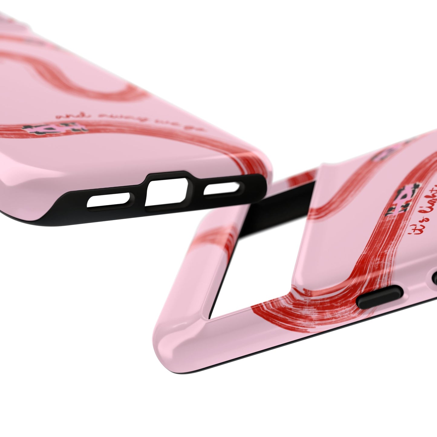 F1 Phone Case Pink and Red Painted "its lights out and away we go", Trendy F1 Gift, Formula 1 Gift, Cute F1 Phone Case, Unique Phone Case