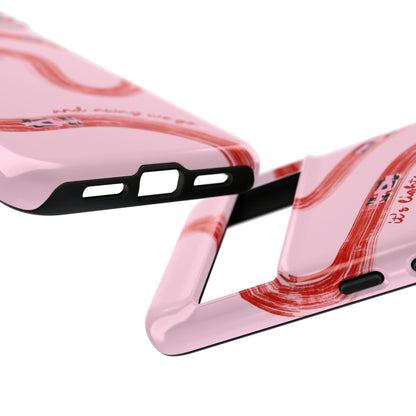 F1 Phone Case Pink and Red Painted "its lights out and away we go", Trendy F1 Gift, Formula 1 Gift, Cute F1 Phone Case, Unique Phone Case