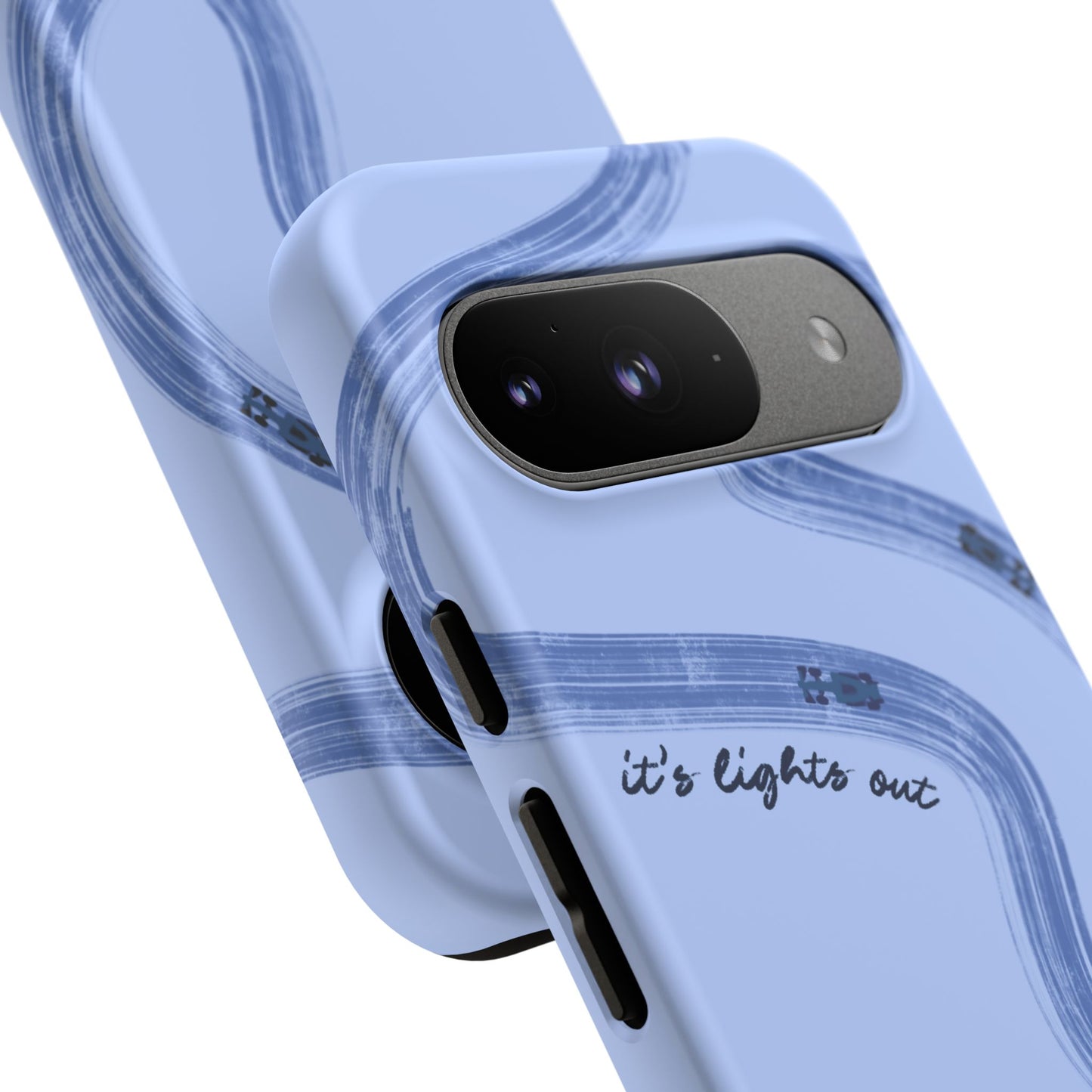 F1 Phone Case Monochrome Blue Painted "its lights out and away we go", Trendy F1 Gift, Formula 1 Gift, Cute F1 Phone Case, Phone Case