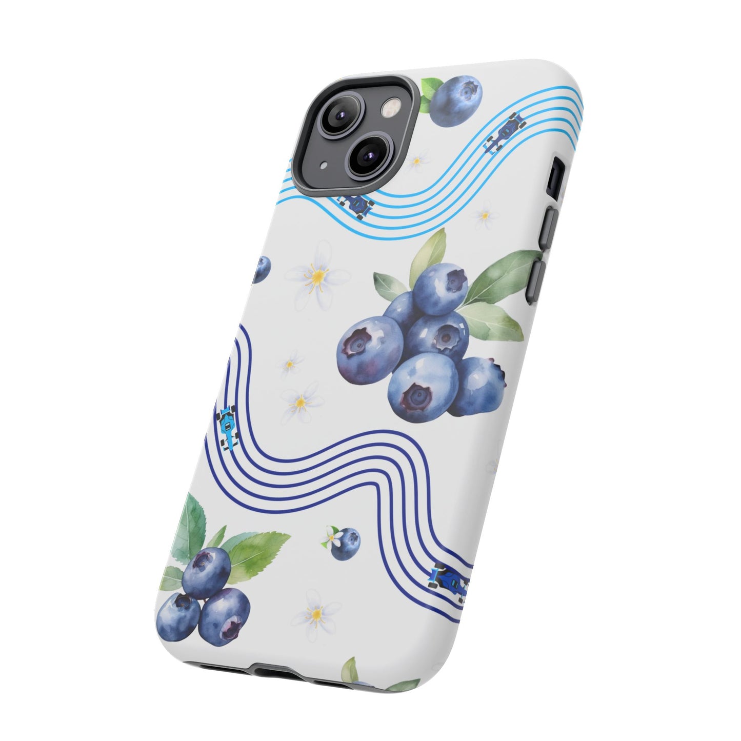 F1 Williams and Blueberries Phone Case, Trendy F1 Gift, Formula 1 Gift, Cute Fruit F1 Phone Case, Unique Phone Case