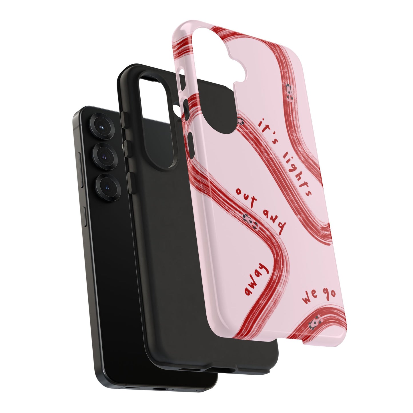 Pink and Red Lights Out F1 Phone Case Design, Trendy F1 Gift, Formula 1 Gift, Cute F1 Phone Case, Unique Formula One Phone Case