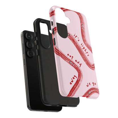 Pink and Red Lights Out F1 Phone Case Design, Trendy F1 Gift, Formula 1 Gift, Cute F1 Phone Case, Unique Formula One Phone Case