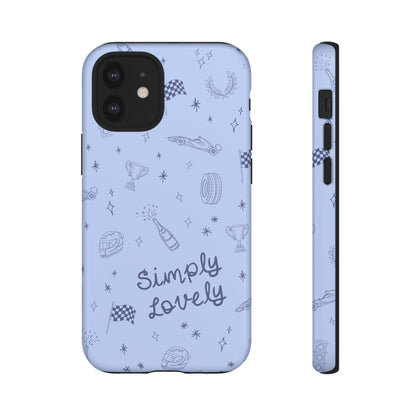 Blue Doodle "Simply Lovely" F1 Phone Case Design