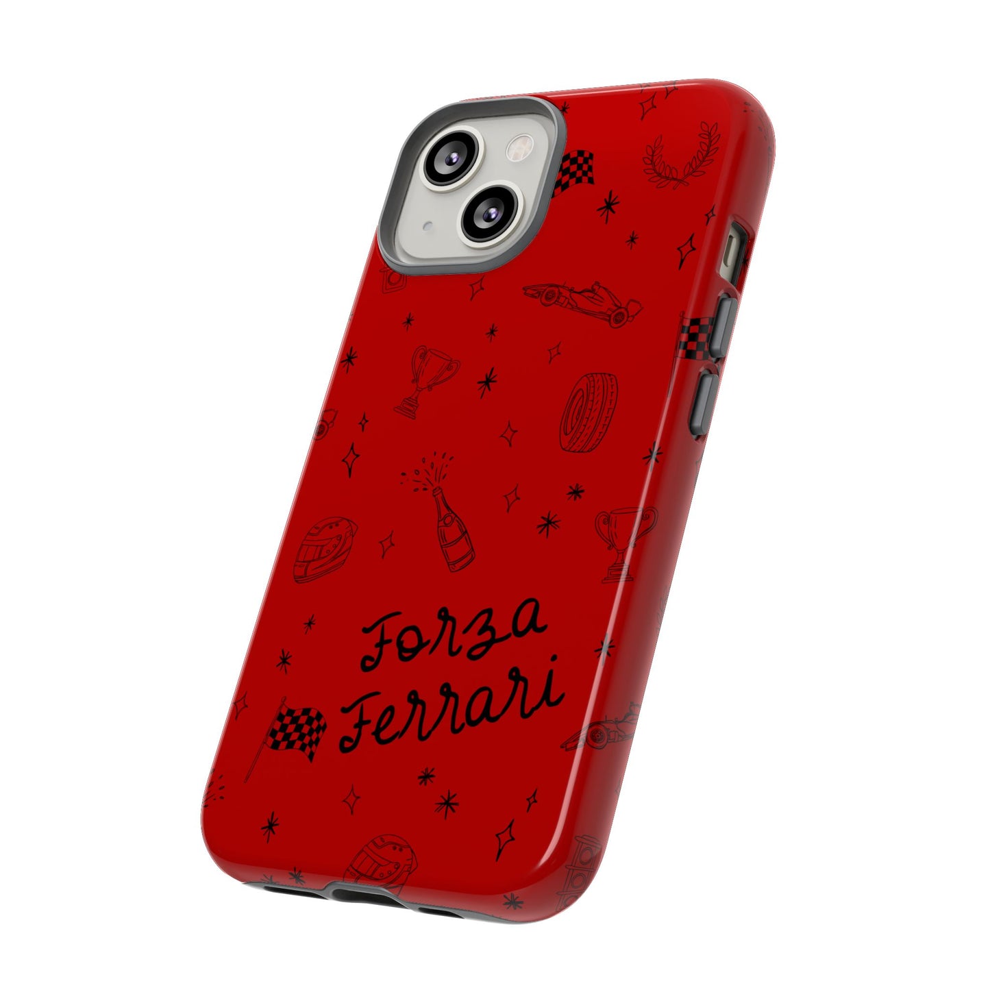 F1 Ferrari Racing Doodle "Forza Ferrari" F1 Phone Case Design