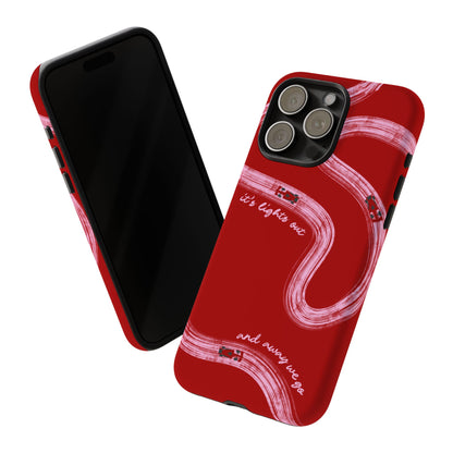 Red and Pink Lights Out F1 Phone Case Design, Trendy F1 Gift, Formula 1 Gift, Cute F1 Phone Case, Unique Formula One Phone Case