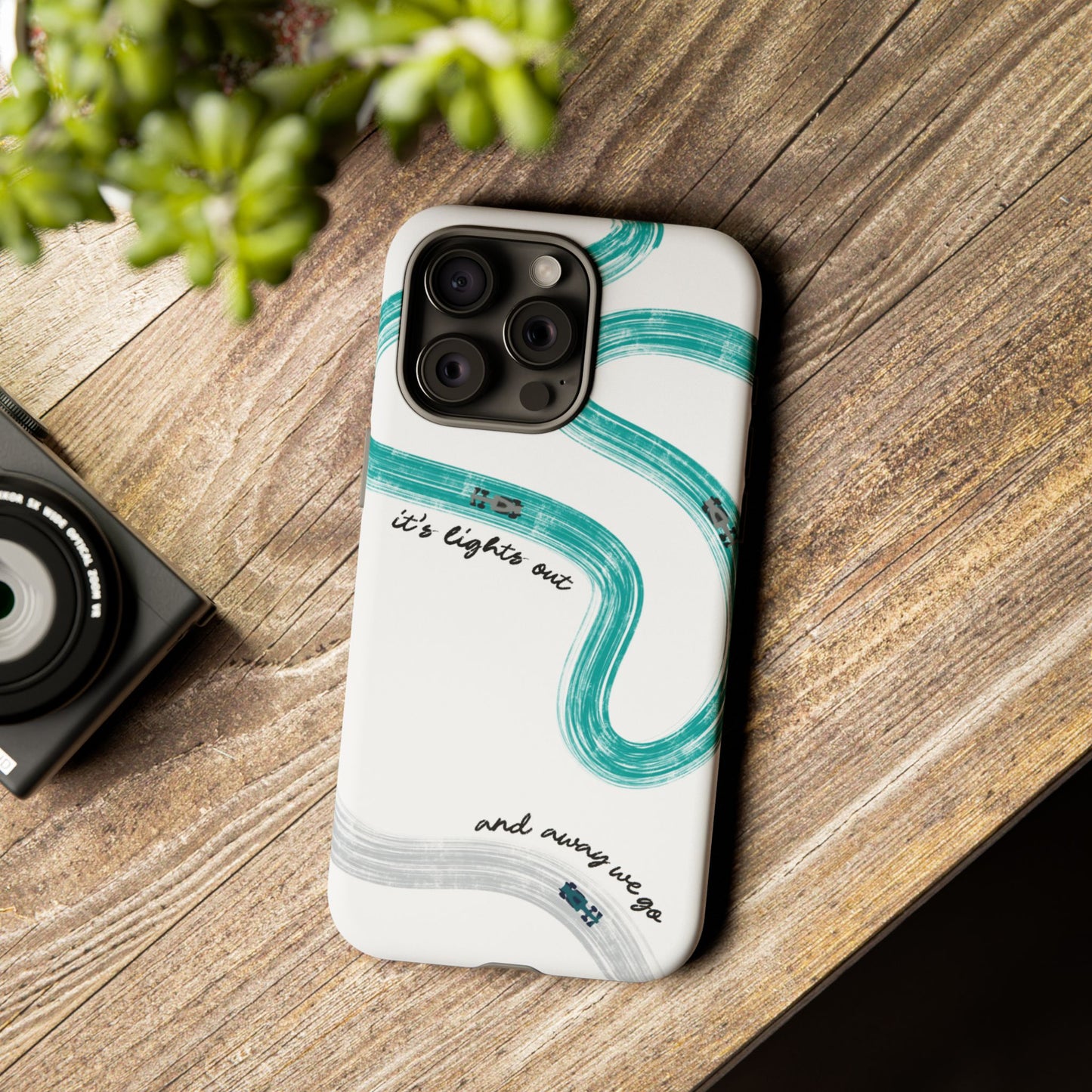 Mercedes F1 Phone Case Painted "its lights out and away we go", Trendy F1 Gift, Formula 1 Gift, Cute F1 Phone Case