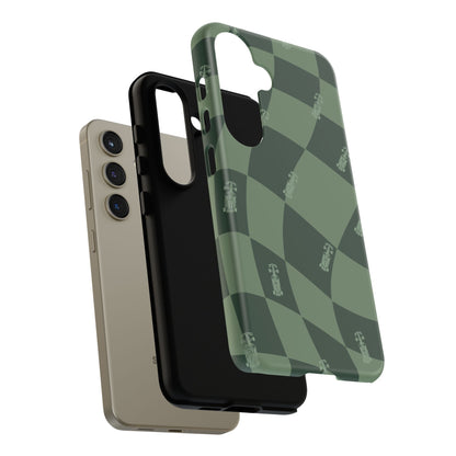 F1 Phone Case Green Checkerboard Design, Trendy F1 Gift, Formula 1 Gift, Cute F1 Phone Case, Unique Formula One Phone Case