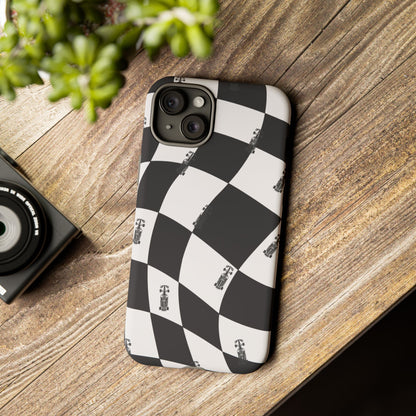 F1 Phone Case Black and White Checkered Design, Trendy F1 Gift, Formula 1 Gift, Cute F1 Phone Case, Unique Formula One Phone Case