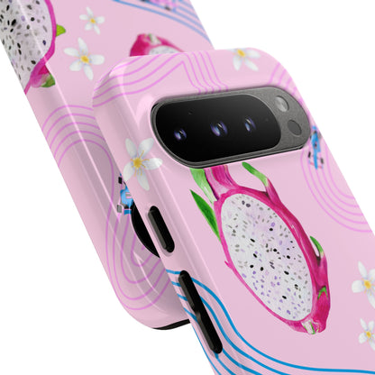 Pink F1 Alpine and Dragonfruit Phone Case, Trendy F1 Gift, Formula 1 Gift, Cute Fruit F1 Phone Case, Unique Phone Case