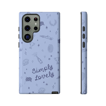 Blue Doodle "Simply Lovely" F1 Phone Case Design