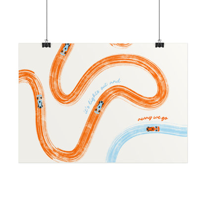 Horizontal McLaren F1 Abstract Art Poster | Minimalist F1 Art - EU Sizing (Physical Print)