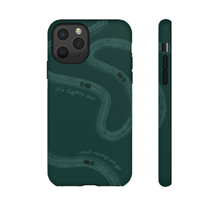 F1 Phone Case Monochrome Green Painted "its lights out and away we go", Trendy F1 Gift, Formula 1 Gift, Cute F1 Phone Case, Phone Case
