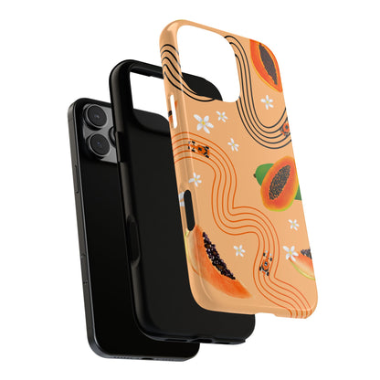 Orange F1 McLaren and Papaya Phone Case, Trendy F1 Gift, Formula 1 Gift, Cute Fruit F1 Phone Case, Unique Phone Case