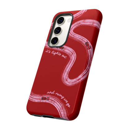 Red and Pink Lights Out F1 Phone Case Design, Trendy F1 Gift, Formula 1 Gift, Cute F1 Phone Case, Unique Formula One Phone Case