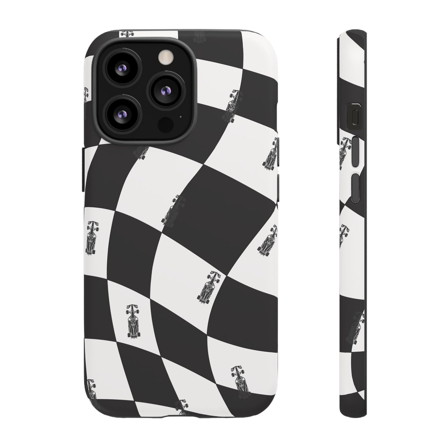 F1 Phone Case Black and White Checkered Design, Trendy F1 Gift, Formula 1 Gift, Cute F1 Phone Case, Unique Formula One Phone Case