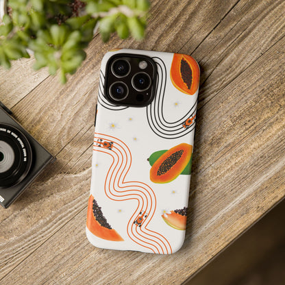 F1 McLaren and Papaya Phone Case , Trendy F1 Gift, Formula 1 Gift, Cute Fruit F1 Phone Case, Unique Phone Case