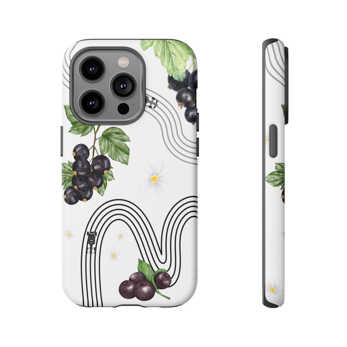 F1 Cadillac and Black Currants Phone Case, Trendy F1 Gift, Formula 1 Gift, Cute Fruit F1 Phone Case, Unique Phone Case