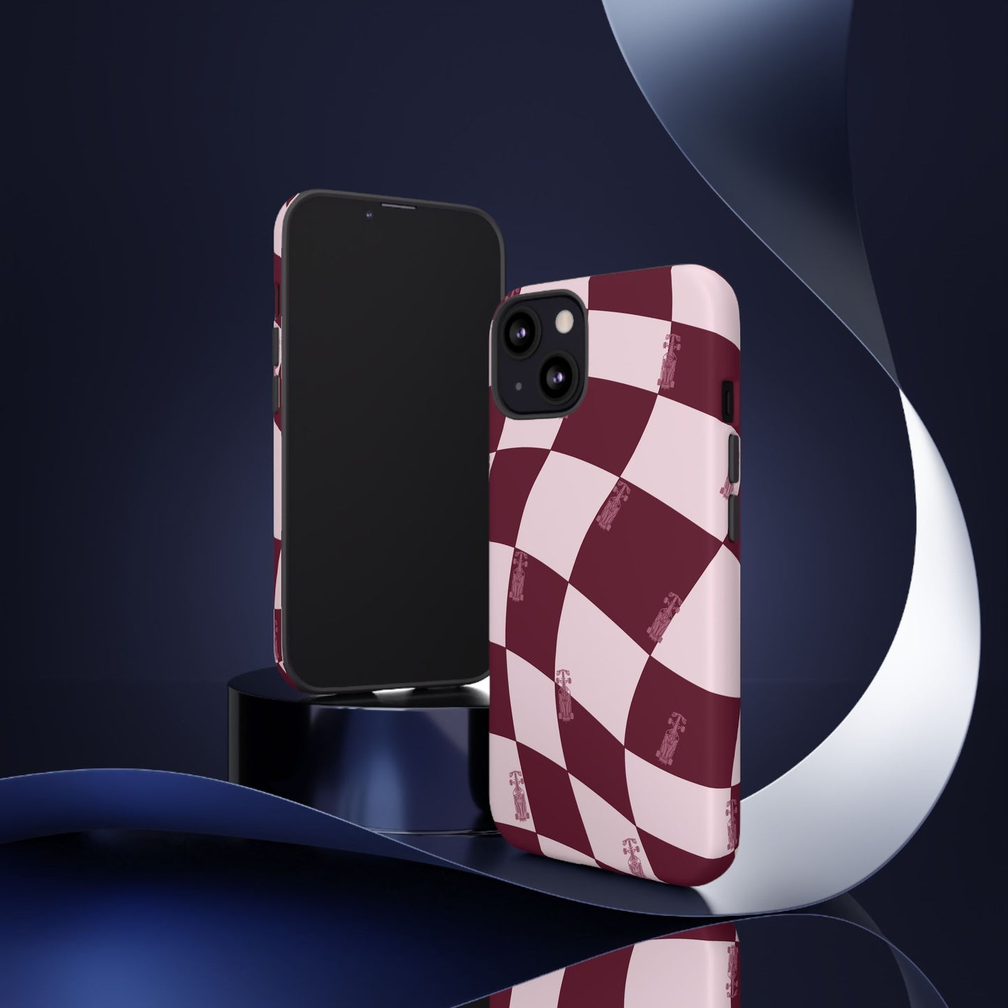 F1 Phone Case Pink Checkered Design, Trendy F1 Gift, Formula 1 Gift, Cute F1 Phone Case, Unique Formula One Phone Case