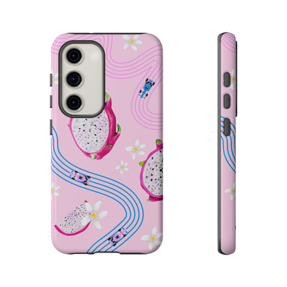 Pink F1 Alpine and Dragonfruit Phone Case, Trendy F1 Gift, Formula 1 Gift, Cute Fruit F1 Phone Case, Unique Phone Case
