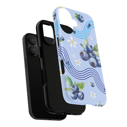 Blue F1 Williams and Blueberries Phone Case, Trendy F1 Gift, Formula 1 Gift, Cute Fruit F1 Phone Case, Unique Phone Case