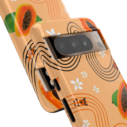 Orange F1 McLaren and Papaya Phone Case, Trendy F1 Gift, Formula 1 Gift, Cute Fruit F1 Phone Case, Unique Phone Case