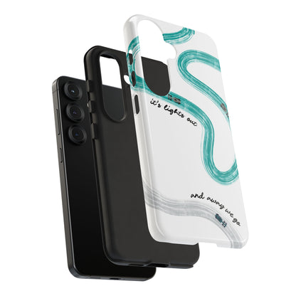 Mercedes F1 Phone Case Painted "its lights out and away we go", Trendy F1 Gift, Formula 1 Gift, Cute F1 Phone Case