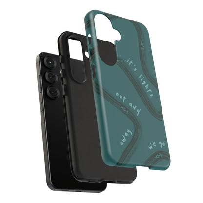 Teal Lights Out F1 Phone Case Design, Trendy F1 Gift, Formula 1 Gift, Cute F1 Phone Case, Unique Formula One Phone Case