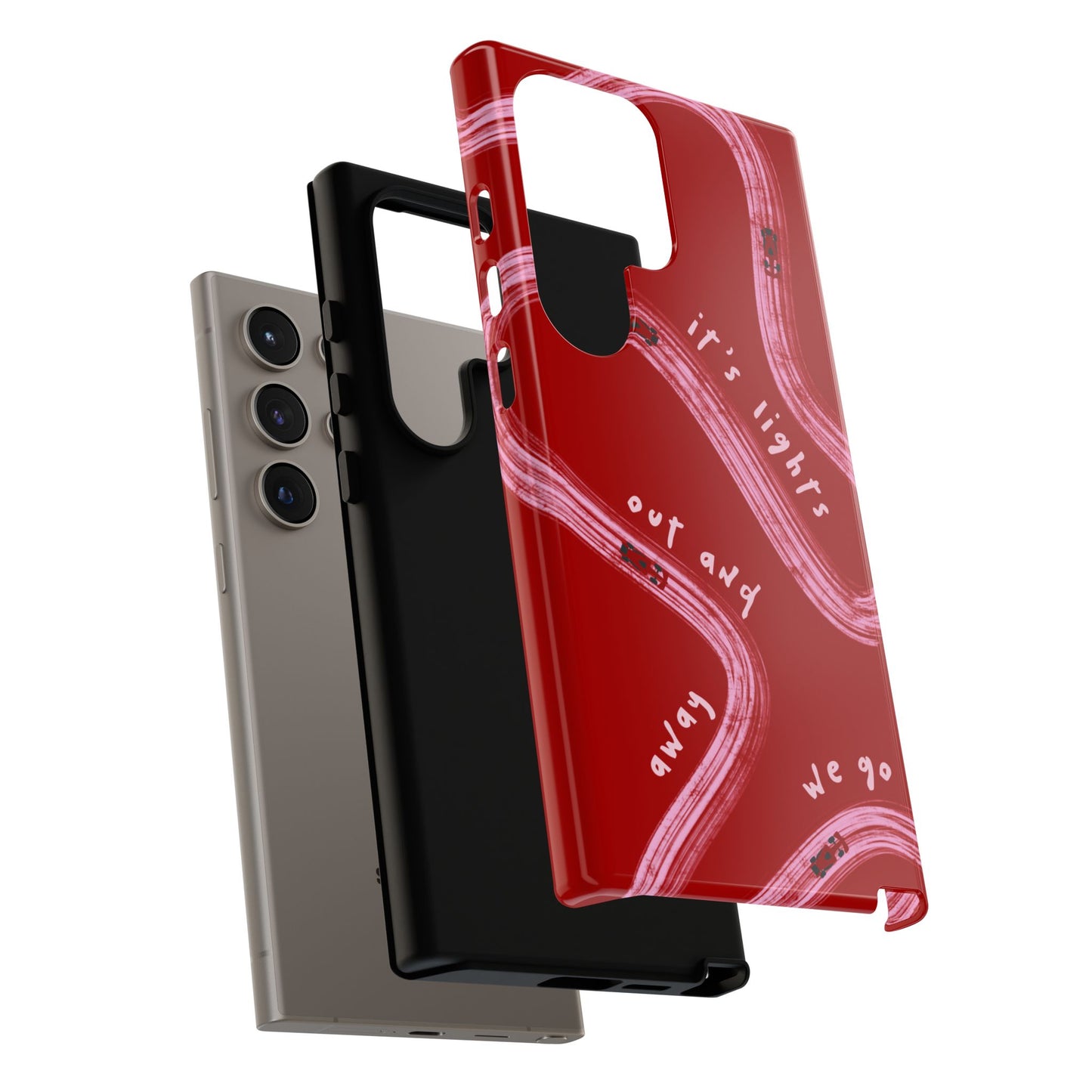 Red and Pink Lights Out F1 Phone Case Design, Trendy F1 Gift, Formula 1 Gift, Cute F1 Phone Case, Unique Formula One Phone Case