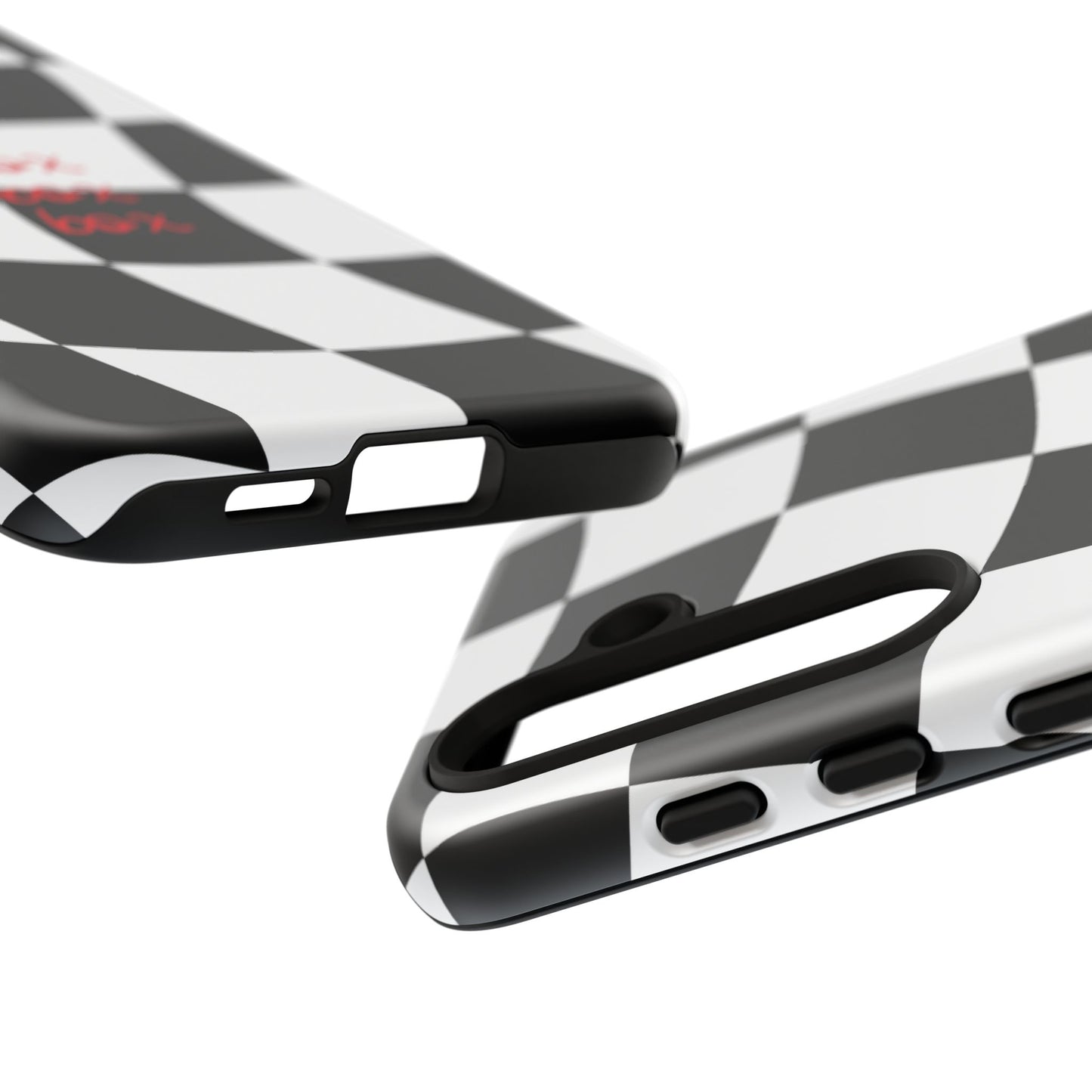Black and Red Checkered F1 Phone Case, Box Box Box F1 Phone Case