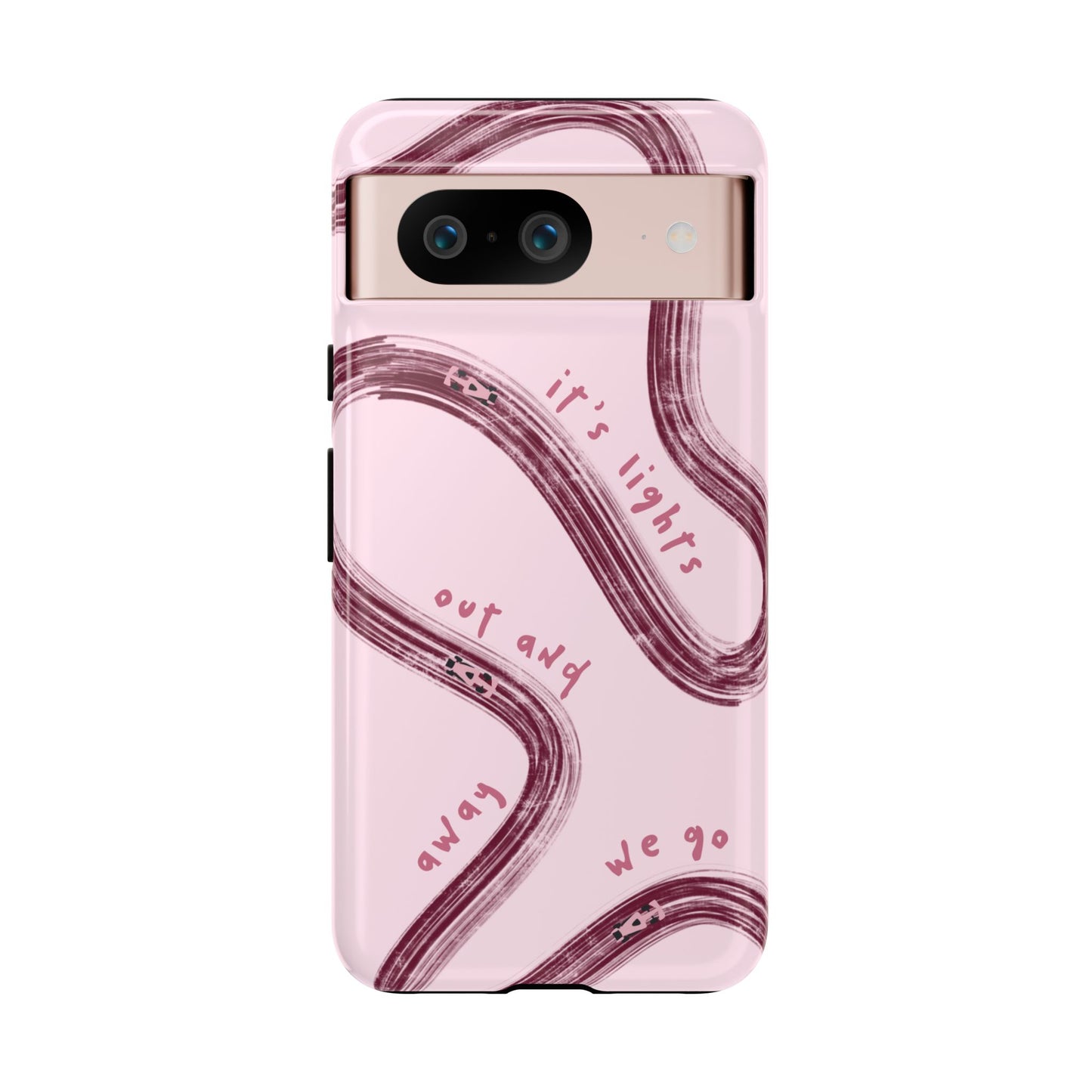 Pink Lights Out F1 Phone Case Design, Trendy F1 Gift, Formula 1 Gift, Cute F1 Phone Case, Unique Formula One Phone Case